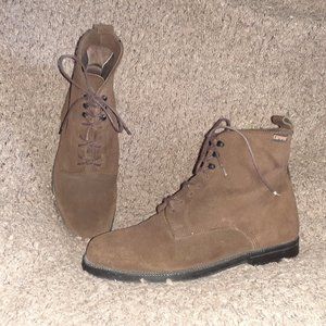 CAMPER-OLD BACHELOR'S CLUB-Incaland-Brown Suede Lace Booties-Sz 37-Near Mint-HTF